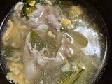 豚こまとチンゲンサイのトロトロ中華スープ