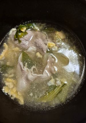 豚こまとチンゲンサイのトロトロ中華スープ-レシピのメイン写真