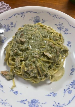 青海苔クリームのツナマヨパスタ♡-レシピのメイン写真