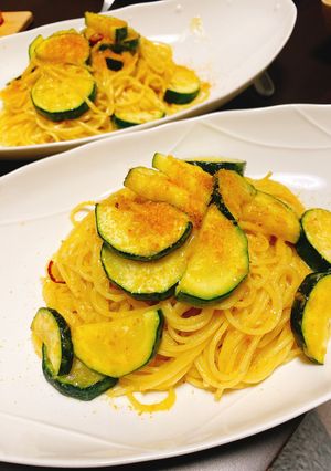 ズッキーニのカラスミパスタ-レシピのメイン写真