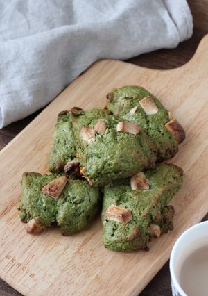 【抹茶の生クリームスコーン】ふんわり食感-レシピのメイン写真