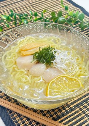 帆立と蛤のだし香る冷やし塩ラーメン-レシピのメイン写真