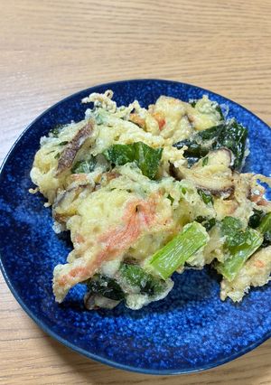 カニカマと小松菜のかき揚げ-レシピのメイン写真