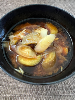ホッとする☺️なすとみょうがのお味噌汁-レシピのメイン写真
