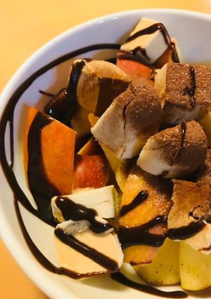ザク切りんご＆アイス●チョココアがけ-レシピのメイン写真