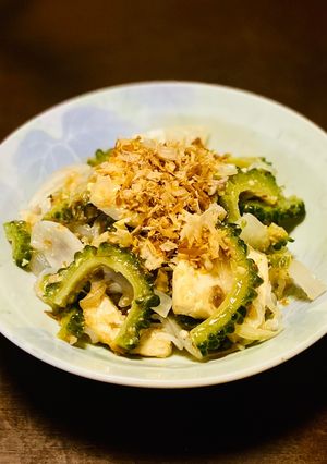 レンジで糸蒟蒻入りゴーヤチャンプル-レシピのメイン写真