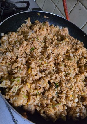 余ったハンバーグでケチャップライス-レシピのメイン写真