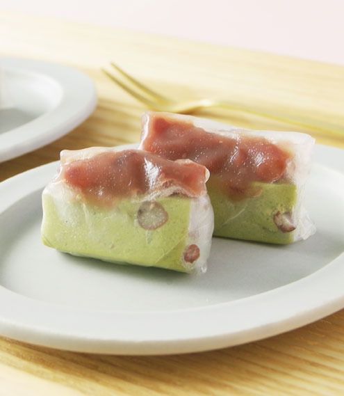 ライスペーパーで抹茶あずき大福 by おとうふタイシ 【クックパッド