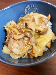 【丼でも】白菜きのこ豚バラ中華あん-レシピのメイン写真