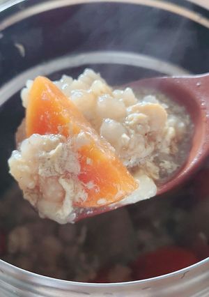 スープジャー弁当☆もち麦卵粥☆ダイエット-レシピのメイン写真