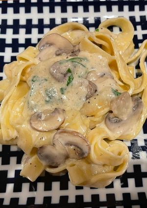 手打ちフィットチーネのクリームパスタ-レシピのメイン写真