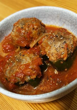 肉詰めピーマンのトマト煮-レシピのメイン写真