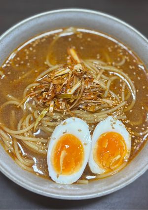 辛ねぎ味噌ラーメンパスタ-レシピのメイン写真