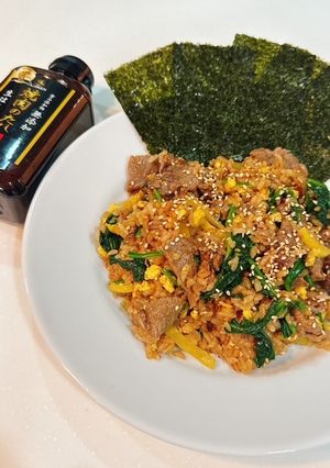 味研焼肉の生だれで炊き込み手巻きキンパ-レシピのメイン写真