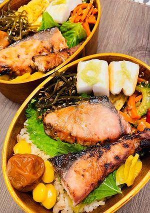 鰤の味噌漬焼きと銀杏ご飯弁当-レシピのメイン写真