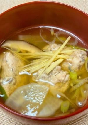 水煮缶でつくる！いわしのつみれ汁-レシピのメイン写真