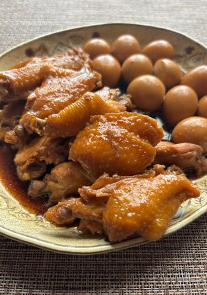 手羽元とうずら卵の甘辛煮-レシピのメイン写真