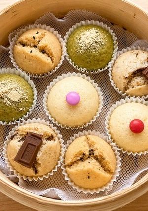 せいろで作るカラフル蒸しパン-レシピのメイン写真