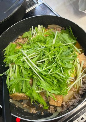 焼肉のタレで✨ひき肉と厚揚げの卵とじ-レシピのメイン写真