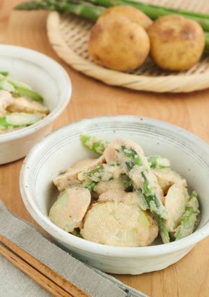 アスパラガスと新じゃがの明太マヨ和え-レシピのメイン写真