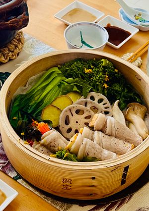 *肉巻きと季節野菜のせいろ蒸し*-レシピのメイン写真