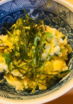 鍋の素●ニラ玉子雑炊-レシピのメイン写真