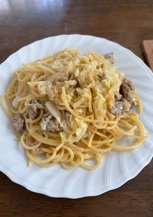 サルシッチャと白菜のスパゲティ-レシピのメイン写真