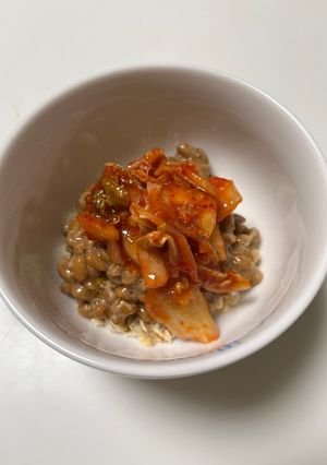 納豆キムチオートミールご飯-レシピのメイン写真