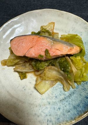 鮭のレタス蒸し-レシピのメイン写真