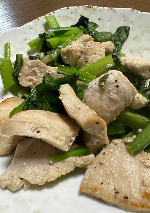 鶏胸肉と小松菜の中華あじマヨ-レシピのメイン写真
