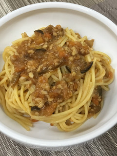 【保育園給食】茄子とひき肉のボロネーゼ風-レシピのメイン写真