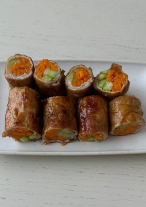 人参とアスパラの照り焼き肉巻き-レシピのメイン写真