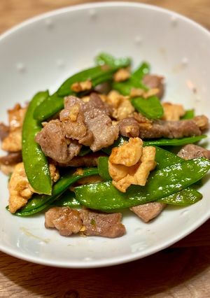 豚肉と絹さやの卵炒め-レシピのメイン写真