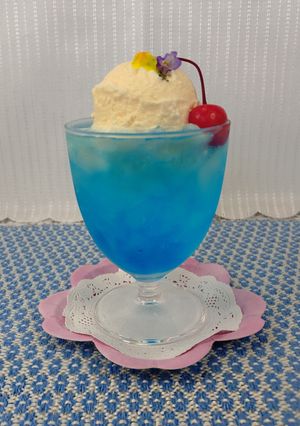 アクアマリン色♪幸せクリームソーダ🩵✨-レシピのメイン写真