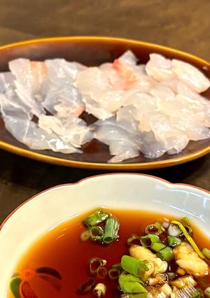鯛をてっさ（フグの刺身）風に食べよう🤗-レシピのメイン写真