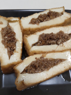 厚揚げの肉味噌詰め~♡-レシピのメイン写真