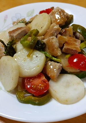 かぶと豚肉の塩レモン炒め-レシピのメイン写真