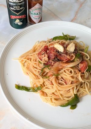 簡単！ツナとピーマンのトマトパスタ-レシピのメイン写真