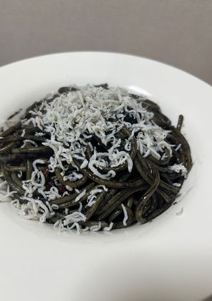 しらすのイカスミパスタ-レシピのメイン写真