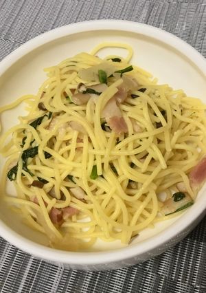 【保育園給食】法蓮草とベーコンのパスタ-レシピのメイン写真