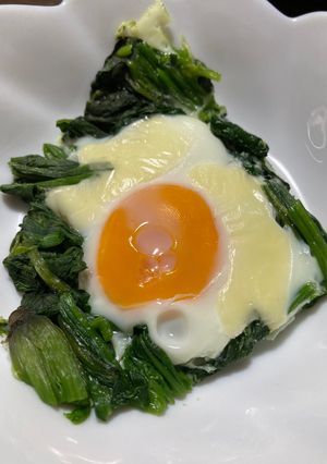 簡単！ほうれん草のココット風チーズ焼-レシピのメイン写真