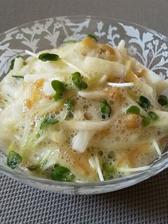 ◆夏副菜◆長芋となめ茸のわさび和え◆-レシピのメイン写真