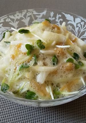 ◆夏副菜◆長芋となめ茸のわさび和え◆-レシピのメイン写真