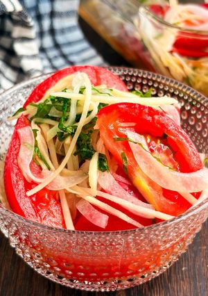 夏野菜たっぷり♪トマトと新生姜の甘酢漬け-レシピのメイン写真
