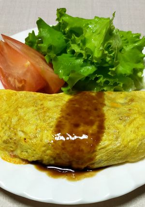 わが家の卵がうす〜いひき肉のオムレツ-レシピのメイン写真