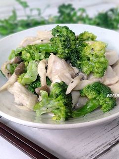 鶏胸肉とブロッコリーの柚子胡椒マヨ炒め-レシピのメイン写真
