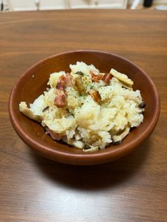 ベーコンときのこの炊き込みご飯-レシピのメイン写真