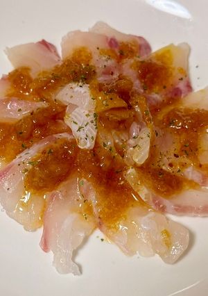 鯛のカルパッチョ〜青梅ソース〜-レシピのメイン写真