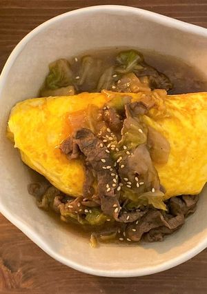 牛肉だしあんかけオムライス-レシピのメイン写真