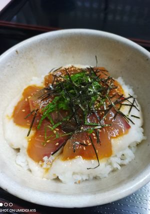 はまち、イナダの美味しい山かけ漬け丼！-レシピのメイン写真